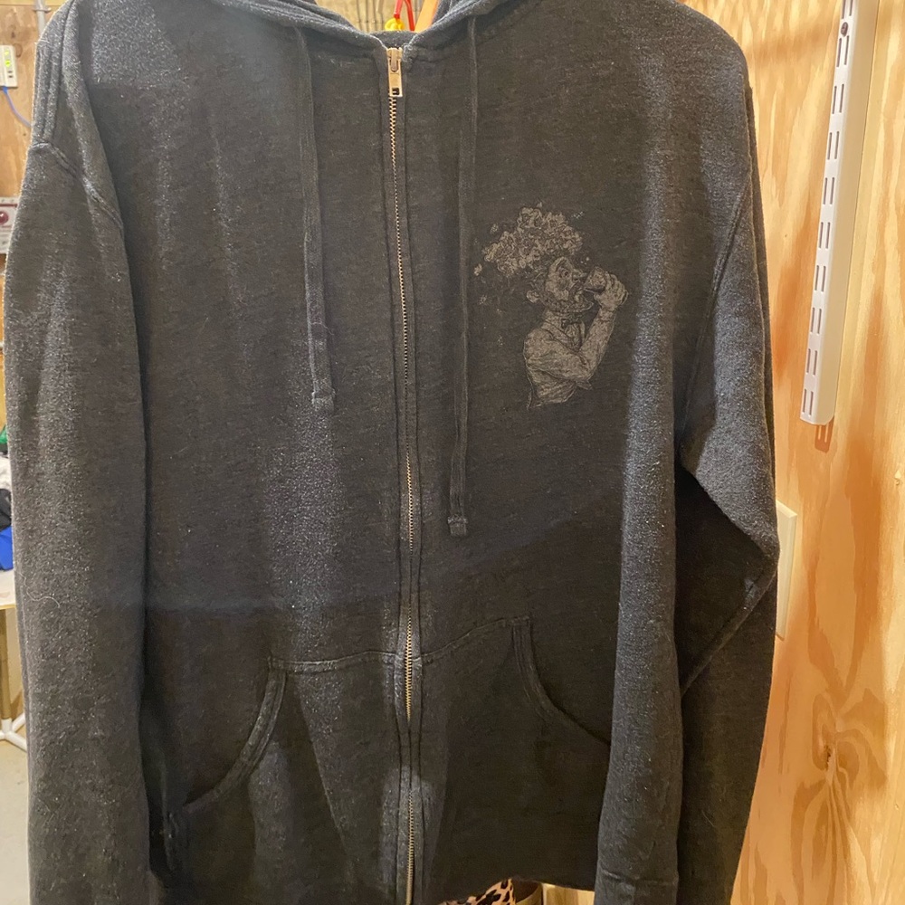 Black Heady Topper Brewery Zip Up Sweater with Logo